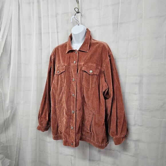 American Eagle Outfitters Rust Corduroy Utility Jacket - Picture 7 of 13